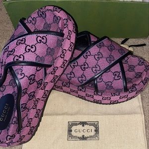 GG Multicolored platform sandals